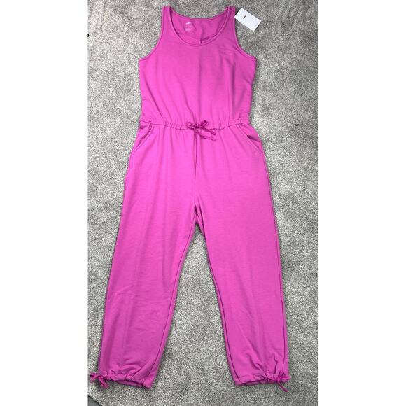 NWT! Nike Yoga Jumpsuit size L Magenta - Picture 1 of 13